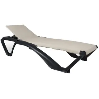Resol Marina Club Liegestuhl - Dark Grey / Beige - One Size