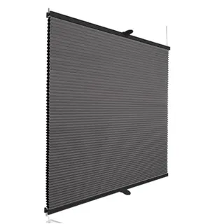 RENA Wabenplissee - Rollos für Fenster ohne Bohren - 50 x 80 cm - Verdunkelung zu 100% und Thermo Sonnenschutz - Plissee für Schlafzimmer und Büro - Graphit - Anthrazitmechanismus