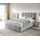 Boxspringbett Dream-Fine 140x200 cm Mikrofaser Grau mit Matratze und Topper