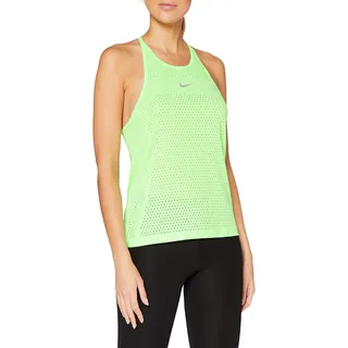 Nike Damen W NK AROSWFT Tank Top, Lime Blast/(Reflective silv), L