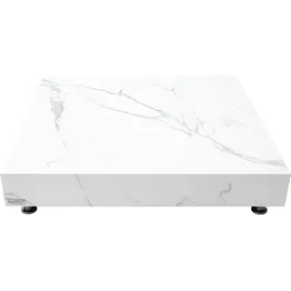 BIANCO Marmor Porzellan Couchtisch Groß | edel | pflegeleicht | 118 x 118 x 23.9 cm