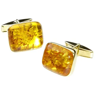 Ostsee-Schmuck »- Classic 20x16 mm - Gold 333/000 - Bernstein«, goldfarben,