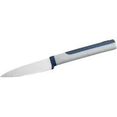Tasty Schälmesser Knife Life – 9cm Klinge für Obst und Gemüse – Scharfer Edelstahl mit Soft-Touch Griff – Grau/Blau/Silber – Ideal für Küchenliebhaber!