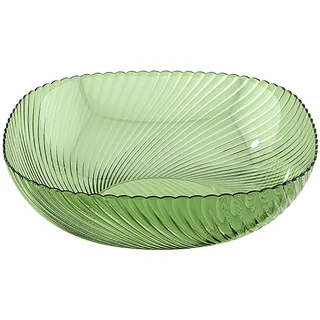 Tomotato 23.5×7cm Obstschale, Große Kapazität Kunststoff Servierschalen, Obsthalter Schüssel Snack Süßigkeiten Aufbewahrung für Zuhause, Party, Küche (Grün)
