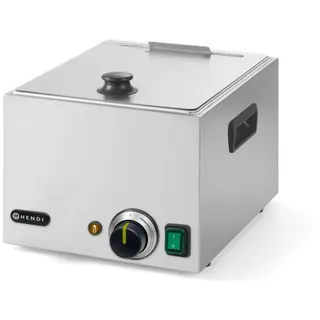 HENDI Würstchenwärmer, Temperaturbereich bis 85 °C, hitzebeständige Griffe, Wurstwärmer, Bockwurstwärmer, Hot Dog Maker, Wurstkocher, 9,3L, 230V/1000W, 386x287x(H)258mm, Edelstahl