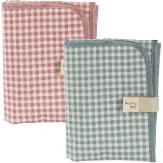 Walking Mum. I Love Vichy Wickelunterlage, tragbar, faltbar, einfach zu verstauen in der Muttertasche, Farbe: Rosa, Maße: 18 x 27 x 4 cm.