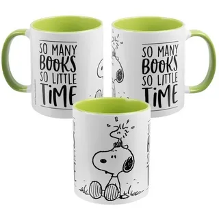 UNITED LABELS The Peanuts Tasse Snoopy - So many books - So little time Kaffeetasse Becher Kaffeebecher aus Keramik 320 ml