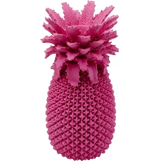 Kare Design Vase Ananas, Pink, Handbemalt, Vase Groß, Dekorationsvase, Tischvase, Blumenvase fürs Wohnzimer, für Regale, Exotisch, Accessoire, 30x15x15 cm (H/B/T)