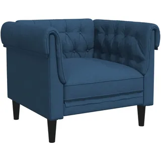 vidaXL Chesterfield-Sessel Blau Stoff - Blau