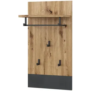 Vicco Wandgarderobe Selena Anthrazit 44 x 83 cm , Holzwerkstoff , 1 Fächer , 44x83x25.6 cm , Garderobe, Garderobenpaneele