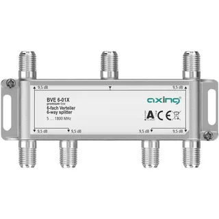 axing/skt Axing BVE 6-01X 6-Fach Verteiler 9,5 dB 5-1800 MHz TV Data Internet Kabelfernsehen