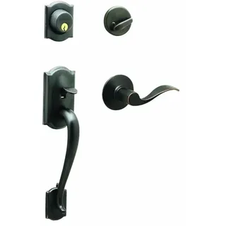 SCHLAGE Camelot Einzylinder-Griffe und Akzenthebel, Antik-Bronze (F60 V CAM 716 Acc)