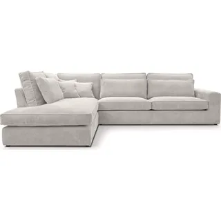 FEDVE Sofa Big Sofa Ecksofa Monica mini L- Form Funktionssofa Wohnlandschaft Design Couch Links - Beige
