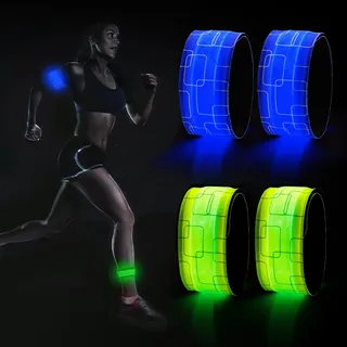 DazSpirit 4 LED Armband, Batterieleistung LED leucht Armbänder Lichtband