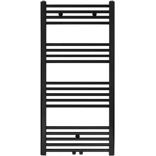 Badheizkörper - Mittelanschluss Schwarz Matt Gebürstet - 1200 x 600 (HxB)- 616W