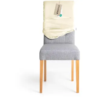 RESTILO Stuhlhusse Stretch in Universalgröße, Abnehmbare Waschbare Stuhlbezug Esszimmerstuhl, Elastischer Stuhl Überzug Schutz für Esszimmer, Restaurant Hotel Bankett Hochzeit Party, Sento Creme