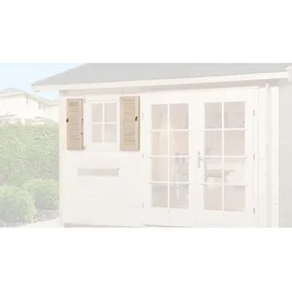 Weka Fensterladen 2-teilig für Fenster 69 x 79 cm Beige