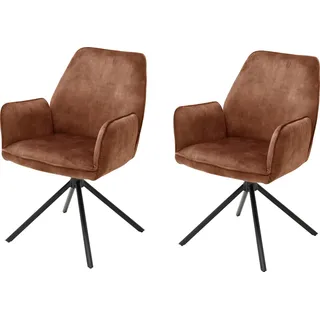 MCA Furniture Esszimmerstuhl drehbar Ramina braun