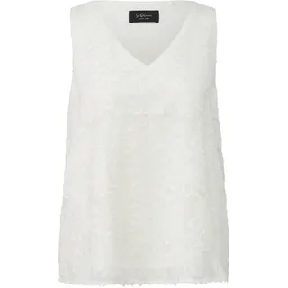 s.Oliver Ärmelloses Chiffon-Top mit V-Ausschnitt und floralem Muster