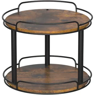 LAMU Lazy Susan Drehteller-Organizer aus Holz für Schrank, 2 Etagen, Lazy Susan Gewürzregal für Küche, Tischplatte, Arbeitsplatte, Speisekammer, Badezimmer, 30,5 cm