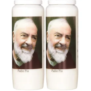 Hautekiet Kerze für 9 Tage, Weiß, Pio, 6,8 x 20 cm, 472 (Packung mit 2)