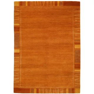Cazaris Wollteppich , Kupferfarben , Textil , Bordüre , rechteckig , 200x250 cm , Care & Fair , für Fußbodenheizung geeignet, in verschiedenen Größen erhältlich , Teppiche und Böden, Teppiche, Orientteppiche