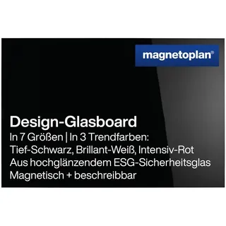 Magnetoplan Glas-Magnettafel 150,0 x 1000 cm tief-schwarz