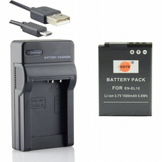 DSTE EN-EL12 Li-Ionen Batterie und Micro USB Ladegerät Anzug Kompatibel für Nikon Coolpix P300 P310 P330 P340 S31 S70 S610 S620 S630 S640 S800c