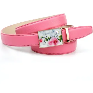 Anthoni Crown Ledergürtel, in rot mit Sommerfeeling, rot