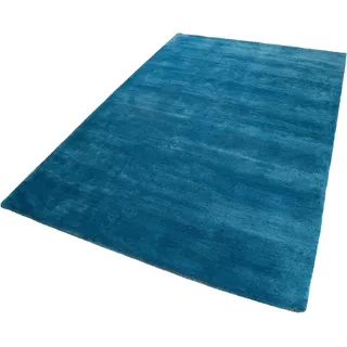 Teppich ESPRIT "Loft ESP-4223" Gr. 5, blau (petrol, blau), B:200cm H:20mm L:200cm, Kunstfaser, Teppiche, Teppich, Wohnzimmer, große Farbauswahl, sehr weicher Flor, dicht gewebt, robust