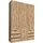 Drehtürenschrank Level 150 x 216 x 58 cm Braun