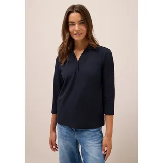 Cecil Poloshirt in Unifarbe blau XL (44)