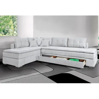 INOSIGN Ecksofa Night & Day L-Form mit Dauer-Schlaffunktion o. Armlehnen«, mit Boxspring-Bettfunktion 164x200 cm und Bettkasten, Dauerschläfer! grau