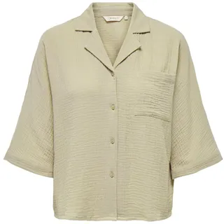 Only Cropped Hemd Bluse Struktur Khaki S