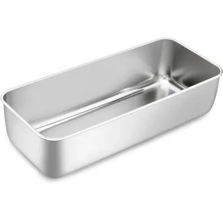 Homikit 30,5cm Kastenform Groß, Edelstahl Brotbackform Brotform für Kuchen, Brot und Toast, Rechteckig Kastenbackform Backform 7,6cm Tiefe, Gesund & Ungiftig, Spülmaschinenfest