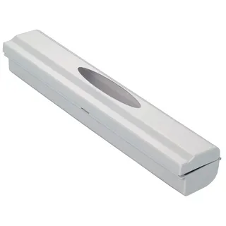 Maximex WENKO Folienschneider Perfect-Cutter, praktischer Abroller für Frischhaltefolie und Alufolie, Folienspender aus Kunststoff, 38 x 5,2 x 6,7 cm, Lichtgrau