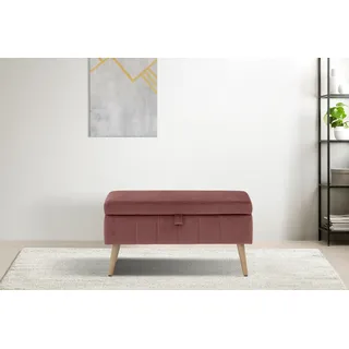 otto home »AMIRA Sitzbank mit Stauraum, Maße B/T/H: 81/36/43 cm« mit Staufach, in 3 Bezugsqualitäten mit feiner Steppung,