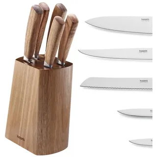 KUPPELS WOOD Messerblock 5-tlg. Braun