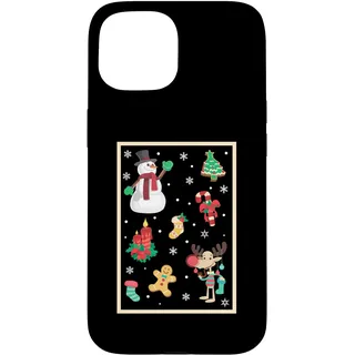 Hülle für iPhone 15 Frohe Weihnachten Pyjama Urlaub Winter Urlaub Xmas PJS