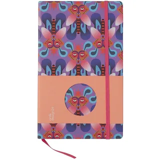 Art&Design24 NATURALIA Notizbuch Elena Samistraro, Lesezeichen und Gummiband in Fuchsia, 240 weiße Blätter, Papier 70 g, Einband aus Karton, 13 x 21 cm