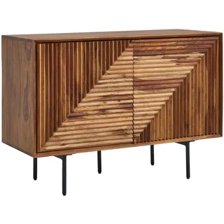 FineBuy Sideboard FineBuy Kommode 100x71x40 cm Holz Massiv Anrichte Modern Standschrank