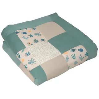ULLENBOOM Krabbeldecke für Baby 120x120 cm - Dick und weich gepolstert | Außenmaterial: 100% Baumwolle, Alle Materialien OEKO-TEX zertifiziert, Made in EU, Schadstoffgeprüft und waschbar