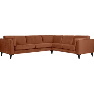 furninova Ecksofa »Avignon«, inklusive 2 Armlehnkissen, im skandinavischen Design, orange