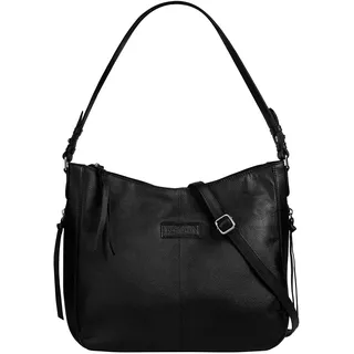Shopper BRUNO BANANI, Damen, Gr. B/H/T: 35cm x 28cm x 13cm onesize, schwarz, Leder, leicht glänzend, unifarben, Taschen Shopper, echt Leder