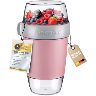 Westmark Lunchpot – praktischer Becher to go, ideal für Essen wie Müsli, Porridge, Suppe und Salat, Mikrowellen- und Tiefkühler-geeignet – 1150 ml, BPA-frei, Rosa