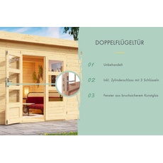 Bild Gartenhaus »Schloßsee 5«, (Set), beige