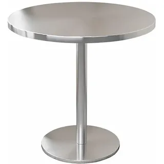 Gastronomiemöbel Bar Cafe Edelstahl Gastronomietisch Kleiner Rundtisch Esstisch Bistrotisch runder Tisch 80x75cmBXG-HY80