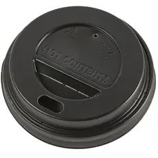 Schwarzer Deckel für Nupik Pappbecher, 100 cc, 1000 Deckel, kompatibel mit Kaffee-Dekoglas, 100 ml. Nupik