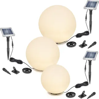 esotec Solar Deko-Leuchtkugel 3er Set 30+40+50cm 9 Lichtfarben winterfest 106113
