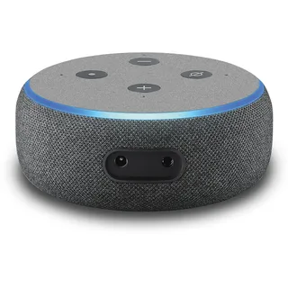 2er Set Aufkleber Glitzer Hellgrau passend für Alexa Echo Dot Gen3 Smart R137-07